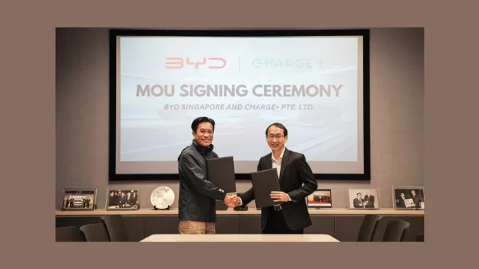 Electric vehicle manufacturer BYD Singapore has partnered with Charge+, a leading integrated EV charging solution provider for Singapore and Southeast Asia.