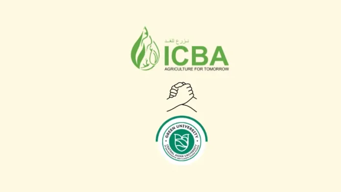 Uzbekistan's Tashkent By signing a memorandum of understanding, the International Center for Biosaline Agriculture (ICBA) and the Central Asian University of Environmental and Climate Change Studies, popularly known as Green University, have formally joined forces.