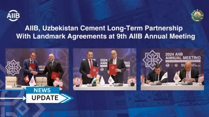 The Asian Infrastructure Investment Bank (AIIB) further solidified its long-standing partnership with the Republic of Uzbekistan through a series of agreements signed in Samarkand, Uzbekistan, at the Bank’s 9th Annual Meeting, its first in Central Asia.