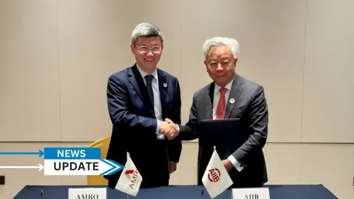 The Asian Infrastructure Investment Bank (AIIB) and the ASEAN+3 Macroeconomic Research Office (AMRO) signed a memorandum of understanding (MOU) to enhance cooperation aimed at fostering regional macroeconomic resilience and sustainable development.