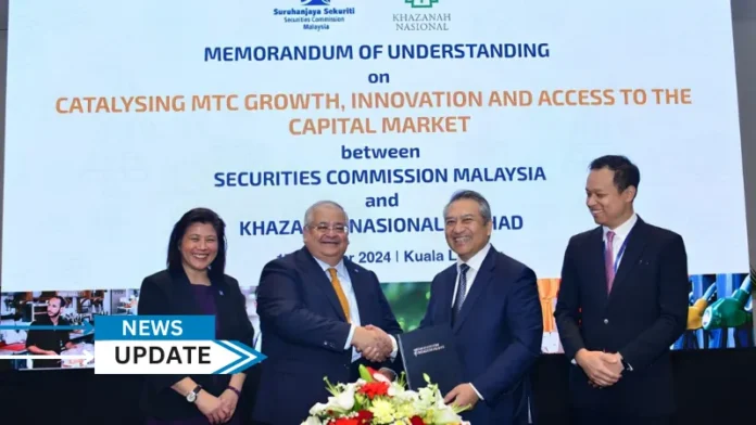 The Securities Commission Malaysia (SC) today signed a Memorandum of Understanding (MoU) with Khazanah Nasional Berhad (Khazanah) via Dana Impak Fund to increase access to funding and familiarise the capital markets for Malaysian mid-tier companies (MTC) to further catalyse their growth and expansion.