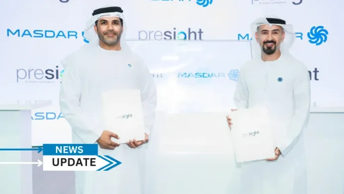 Masdar, the UAE’s clean energy powerhouse, has signed an agreement with Presight, the region’s leading big data analytics company powered by generative artificial intelligence (AI), to develop an asset management tool for its renewable energy projects around the globe.