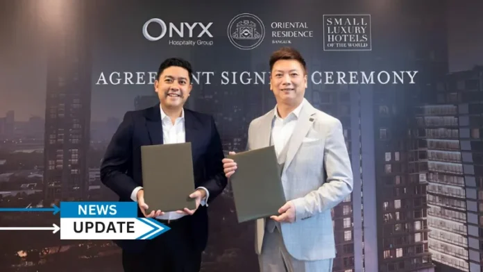 ONYX Hospitality Group has embarked on an exciting new chapter with the signing of a partnership agreement with Small Luxury Hotels of the World (SLH). This collaboration introduces Oriental Residence Bangkok, a stunning haven reminiscent of a classy second home to the esteemed SLH repertoire. Embodying timeless elegance in the heart of the capital, the beautiful residence stands as the inaugural property under the Oriental Residence brand within the ONYX Hospitality Group portfolio. This marks the exciting beginning of a collection destined to redefine luxury living in unique locations. The milestone, which promises to elevate the luxury travel experience for discerning guests, was recently commemorated at a prestigious ceremony held at Oriental Residence Bangkok attended by Mr. Yuthachai Charanachitta, CEO of ONYX Hospitality Group, Mr. Mark Wong, Senior Vice President Asia Pacific of Small Luxury Hotels of the World, and key executives from both organizations. SLH is regarded as the most desirable community of independently-minded travelers and independently-spirited hotels in the world. SLH has personally visited, verified, and vetted each hotel within its collection. ONYX Hospitality Group is delighted that Oriental Residence Bangkok has successfully met SLH’s stringent criteria, which include independence, a central city location with fewer than 200 rooms, storytelling capabilities, a commitment to supporting local communities and the environment, and providing exclusive and distinctive offerings, including authentic experiences unique to the locality of the property. Renowned for its elegant design and exceptional service, Oriental Residence Bangkok epitomizes luxury living in the heart of the bustling city. Nestled on Wireless Road—a prime location in Bangkok—it offers opulent accommodation, world-class amenities, and unparalleled service, embodying elegance and sophistication. The property provides a refined second home tailored to the astute modern traveler, where tradition lives on in every gesture, making each visit a celebration of the timeless allure of gracious living. Embraced in history and diplomatic heritage, its lush gardens offer seclusion and peace, fostering a true sense of belonging. The beautiful suites blend Oriental wisdom, Thai warmth, and contemporary comforts. Facilities include dining at Café Claire, offering classic elegance with modern inspiration and classic, wholesome dishes. The boutique-style atmosphere exudes relaxed sophistication within the opulent surrounds of the American and Dutch embassies. Providing a tranquil escape from the urban hustle, the Play Deck has an open-air swimming pool surrounded by the city skyline.