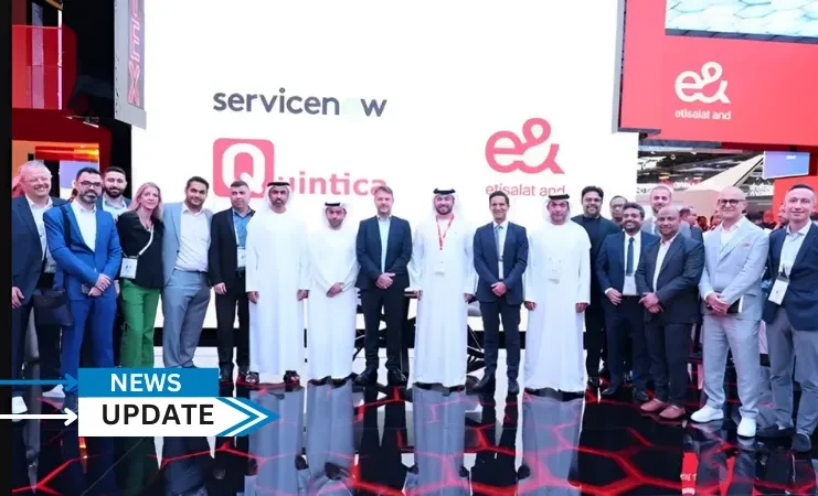 e& UAE, telecom arm of e& today announced a multi-year technology transformation program in partnership with ServiceNow, the AI platform for business transformation, and Quintica, a leading technology consulting company and Elite ServiceNow partner across the Middle East and Africa.