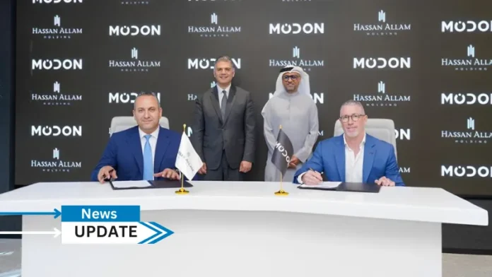 Modon Holding PSC (“Modon Holding”) has announced a strategic partnership with Hassan Allam Holding, to explore collaboration across large-scale construction projects in Egypt. The memorandum of understanding aims to enhance cooperation in the construction sector, including infrastructure, energy, and water and wastewater treatment, and special building among others.