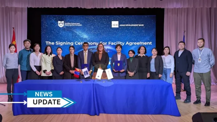 The Asian Development Bank (ADB) signed a senior secured 45.7 billion Mongolian togrog (equivalent to $13.5 million) loan with Orchlon School and Kindergarten Complex LLC to support Mongolia’s first internationally certified green campus.