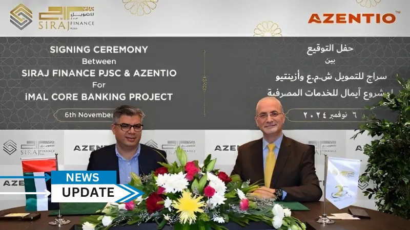 Siraj Finance PJSC, a leading Islamic Finance Company in the UAE, has signed an agreement with Azentio, a pioneer in the core banking technology service provider. The agreement represents the collaboration for implementation of the core and digital banking solution to further enhance the operational capabilities and digitization of Siraj Finance's product and service offerings.