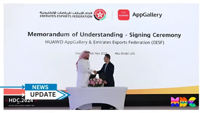 HUAWEI AppGallery and the Emirates Esports Federation (EESF) announced the signing of a landmark Memorandum of Understanding (MoU) to drive innovation and growth in the esports and mobile gaming ecosystem across the region.