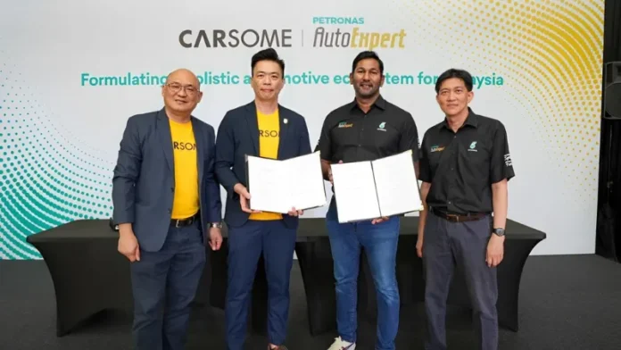 PETRONAS AutoExpert and CARSOME Group Inc (CARSOME), Southeast Asia’s largest integrated car e-commerce platform, have formed a strategic partnership to enhance aftersales service offerings for customers across Malaysia. This collaboration highlights both companies' commitment to building an integrated automotive ecosystem that goes beyond car sales to include comprehensive aftersales support.