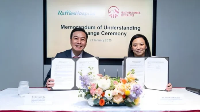 Raffles Hospital, the flagship tertiary hospital of RafflesMedicalGroup (the Group), is pleased to partner with AIA Singapore. This collaboration will allow AIA’s policyholders greater access to the quality care that RafflesHospital offers and the wider Raffles ecosystem of health-related services.