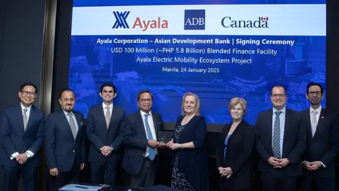 The Asian Development Bank (ADB) has signed a financing package of up to $100 million to support Ayala Corporation’s contributions to the development of an electric mobility ecosystem in the Philippines.