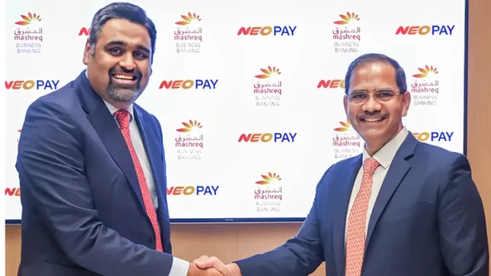 Mashreq, one of the leading financial institutions in the MENA region, has announced a collaboration between its business banking arm and NEO PAY, the UAE’s fast-growing digital payments leader, to launch its Point-of-Sale (PoS) lending solution, tailored for NEO PAY’s SME merchants in the UAE.