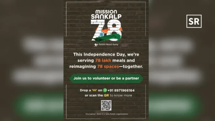 Robin Hood Army Conducts Nationwide Mission to Serve 78 Lakh Citizens and Transform 78 Community