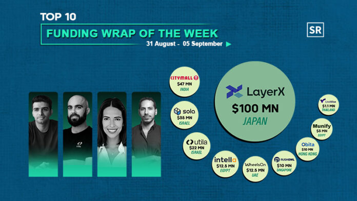 Funding Wrap of The Week | Asian Startups Funding Roundup | 31 August – 05 September