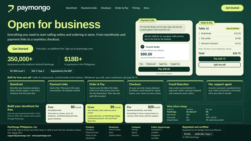 PayMongo helps businesses accept online and digital payments in the Philippines.